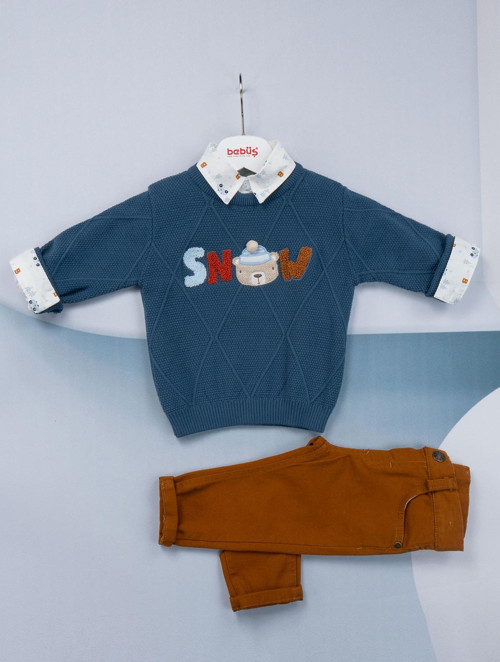 Erkek Bebek Takım 12-36 Ay Mavi