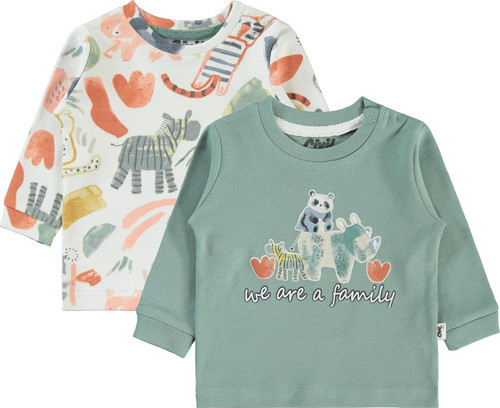 Erkek Bebek 2'li Sweatshirt 3-12 Ay Çağla Yeşili