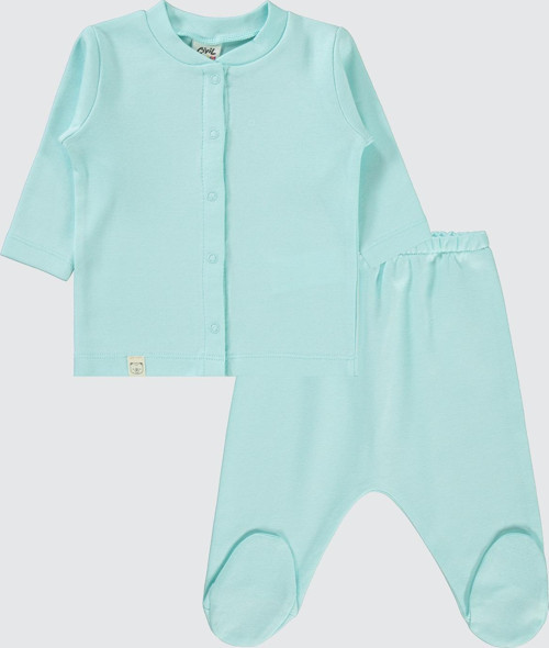 Erkek Bebek Pijama Takımı 1-6 Ay Mint