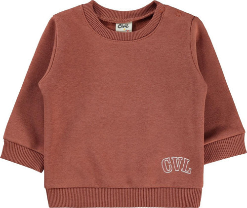 Erkek Bebek Sweatshirt 6-18 Ay Kiremit