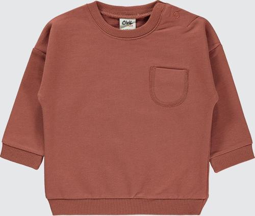 Erkek Bebek Sweatshirt 6-18 Ay Kiremit