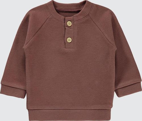 Erkek Bebek Sweatshirt 6-18 Ay Açık Kahve