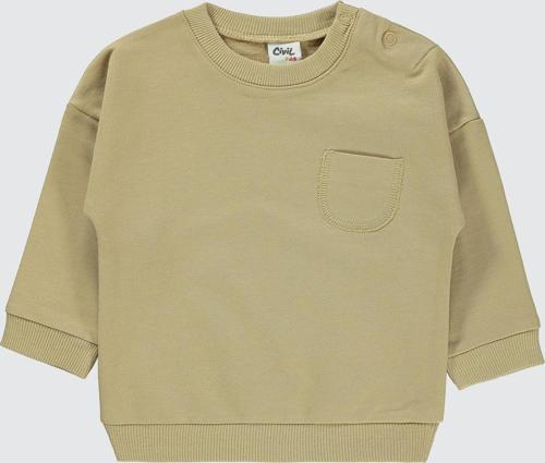 Erkek Bebek Sweatshirt 6-18 Ay Taş Rengi