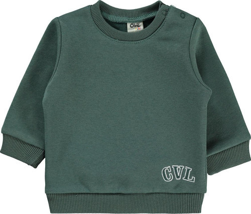 Erkek Bebek Sweatshirt 6-18 Ay Haki