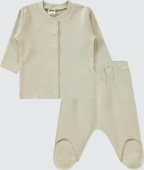 Erkek Bebek Pijama Takımı 1-6 Ay Bej