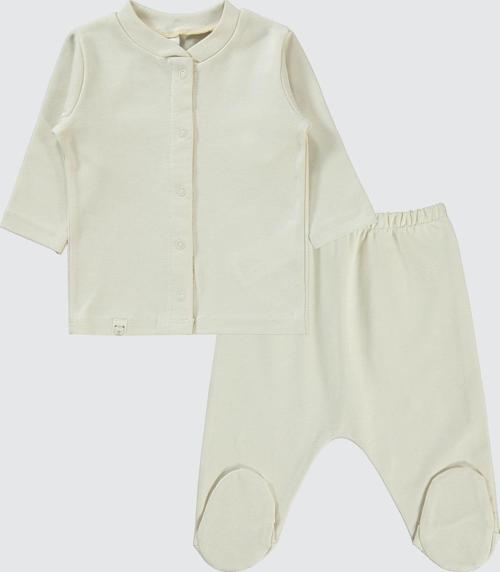 Erkek Bebek Pijama Takımı 1-6 Ay Bej