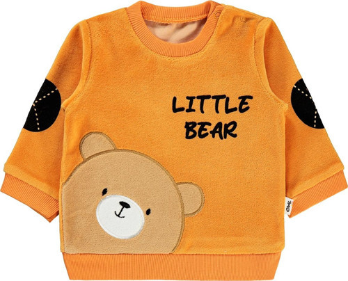 Erkek Bebek Sweatshirt 6-18 Ay Camel