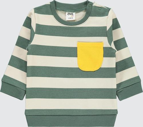 Erkek Bebek Sweatshirt 6-18 Ay Soft Haki