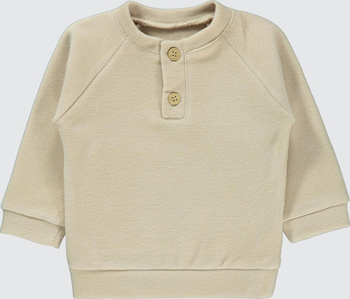 Erkek Bebek Sweatshirt 6-18 Ay Sütlü Kahve