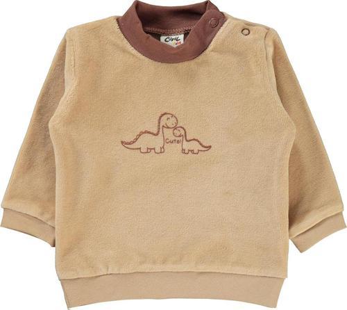 Erkek Bebek Sweatshirt 6-18 Ay Sütlü Kahve