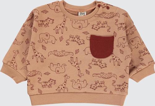 Erkek Bebek Sweatshirt 6-18 Ay Sütlükahve