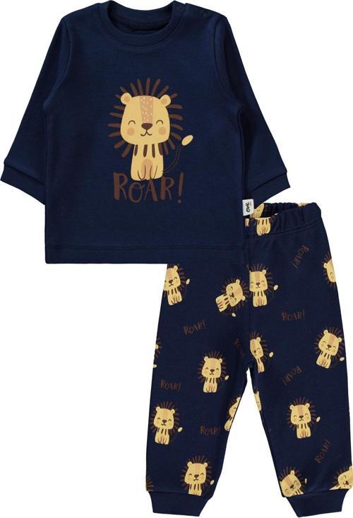 Erkek Bebek Pijama Takımı 6-18 Ay Lacivert