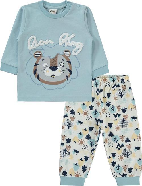 Erkek Bebek Pijama Takımı 6-18 Ay Mavi