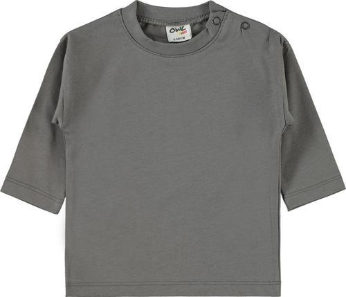 Erkek Bebek Sweatshirt 6-18 Ay Füme