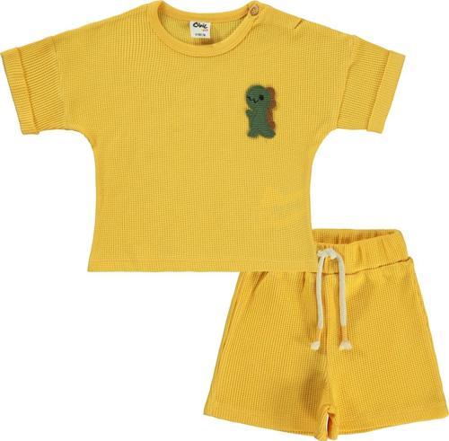 Erkek Bebek Şortlu Takım 6-18 Ay Soft Sarı