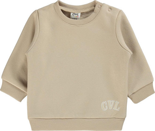 Erkek Bebek Sweatshirt 6-18 Ay Taş