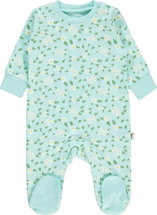 Kız Bebek Patikli Tulum 1-6 Ay Mint