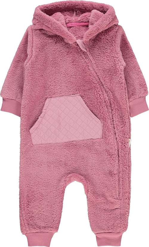 Kız Bebek Patiksiz Tulum 6-18 Ay Toz Pembe
