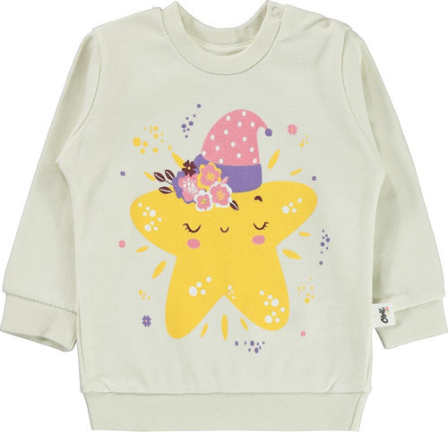 Kız Bebek Sweatshirt 6-18 Ay Fil Dişi