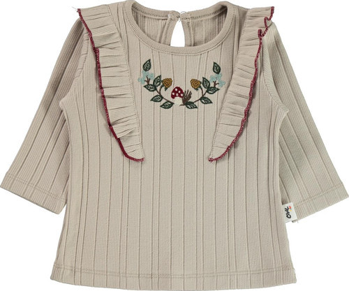 Kız Bebek Sweatshirt 3-18 Ay Bej