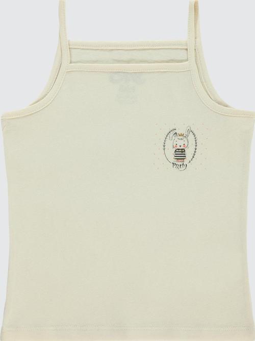 Kız Bebek Atlet 9-18 Ay Krem