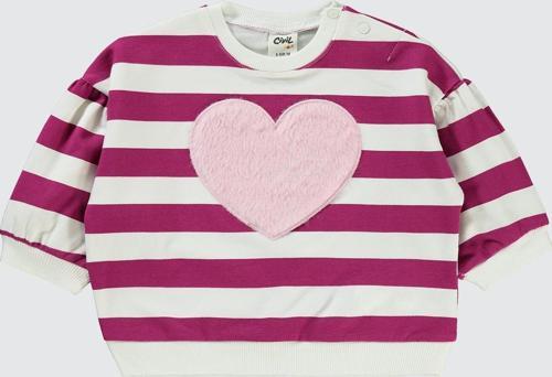 Kız Bebek Sweatshirt 6-18 Ay Orkide Moru