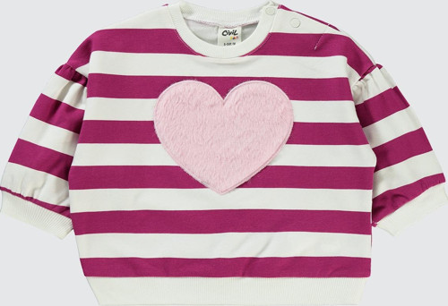 Kız Bebek Sweatshirt 6-18 Ay Orkide Moru
