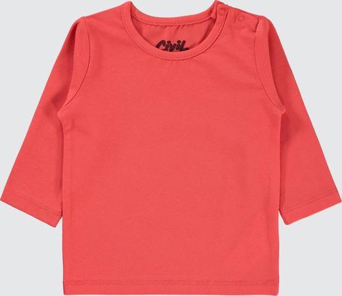 Kız Bebek Sweatshirt 6-18 Ay Parlak Kırmızı