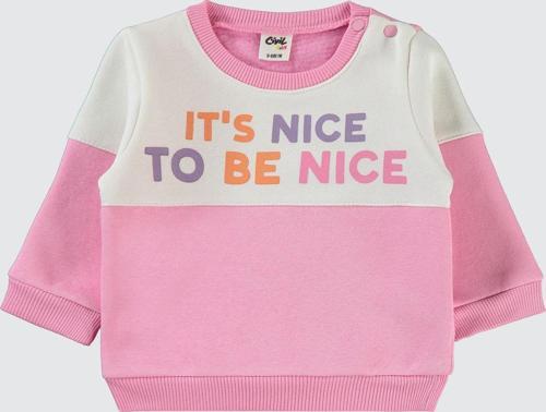 Kız Bebek Sweatshirt 6-18 Ay Pembe