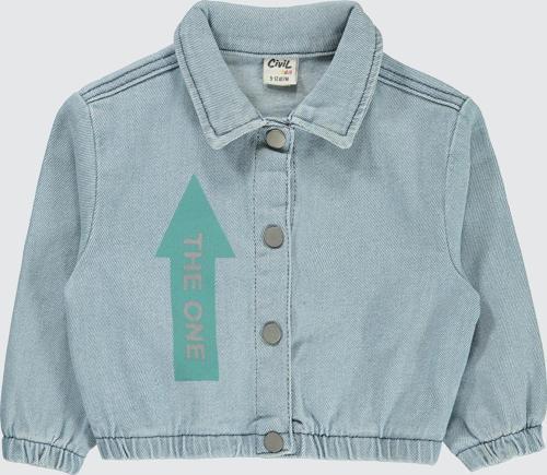 Kız Bebek Ceket 9-18 Ay Açık Mavi