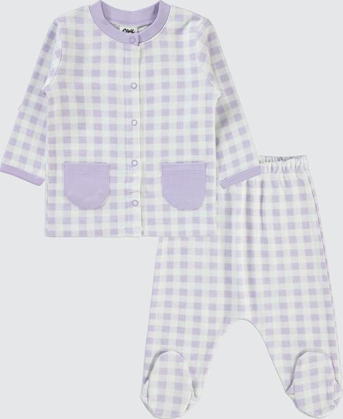 Kız Bebek Pijama Takımı 1-6 Ay Lila
