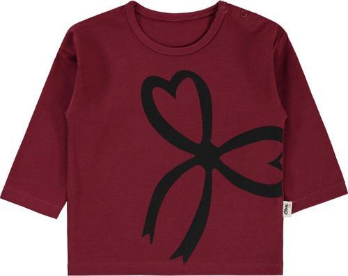 Kız Bebek Sweatshirt 6-18 Ay Koyu Bordo