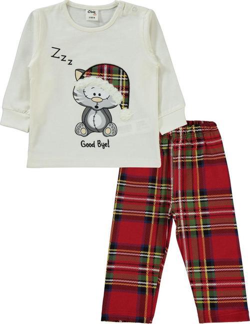 Kız Bebek Pijama Takımı 6-18 Ay Kırmızı