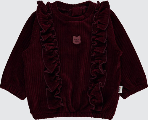Kız Bebek Sweatshirt 6-18 Ay Bordo
