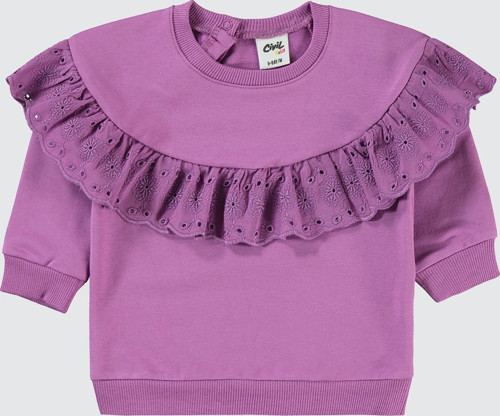 Kız Bebek Sweatshirt 6-18 Ay Leylak