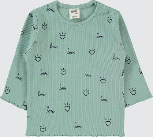 Kız Bebek Sweatshirt 6-18 Ay Çağla Yeşili