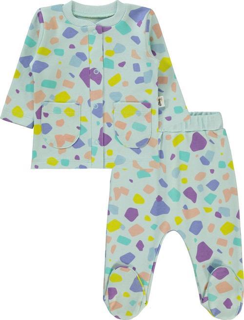 Kız Bebek Pijama Takımı 1-6 Ay Mint