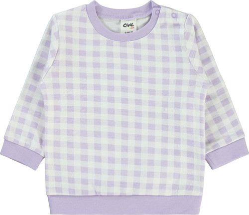 Kız Bebek Sweatshirt 6-18 Ay Lila