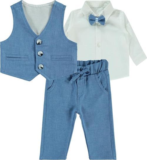 Erkek Bebek 4'lü Takım 6-18 Ay Mavi