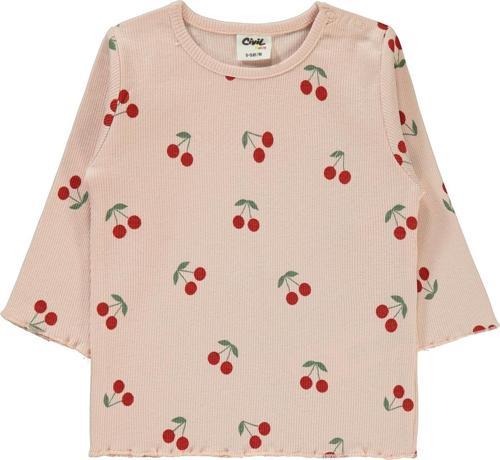Kız Bebek Sweatshirt 6-18 Ay Pudra