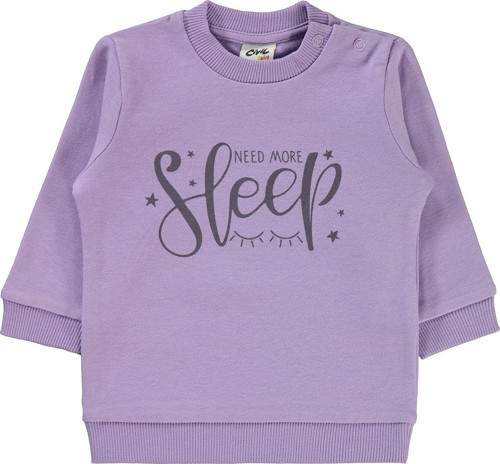 Kız Bebek Sweatshirt 6-18 Ay Lila