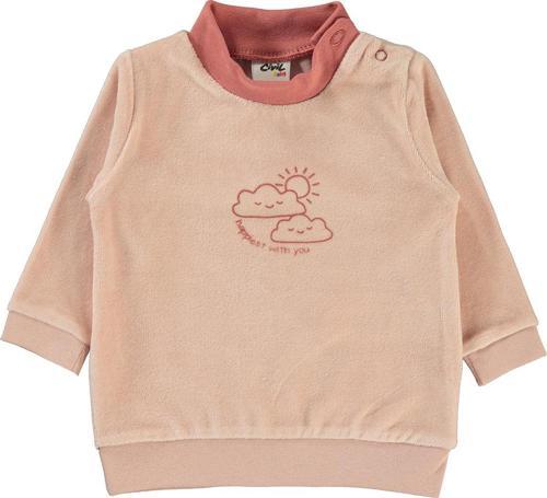 Kız Bebek Sweatshirt 6-18 Ay Pudra