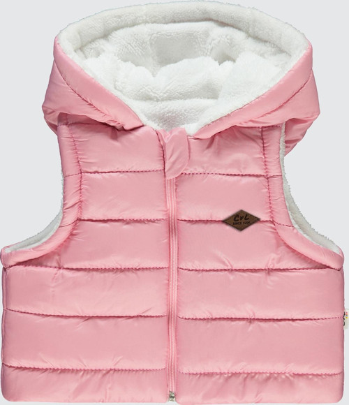 Kız Bebek Yelek 6-18 Ay Toz Pembe