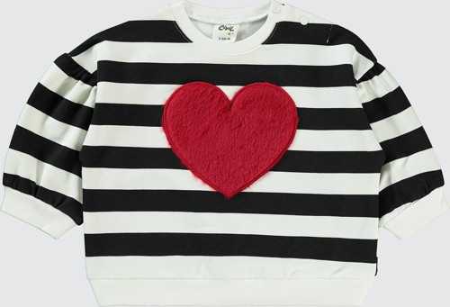 Kız Bebek Sweatshirt 6-18 Ay Siyah