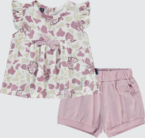 Kız Bebek Şortlu  Takım 6-18 Ay Soft Lila