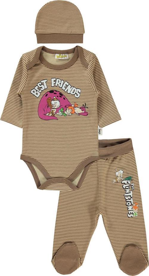 The Flıntstones Erkek Bebek Takım 1-6 Ay Sütlü Kahve