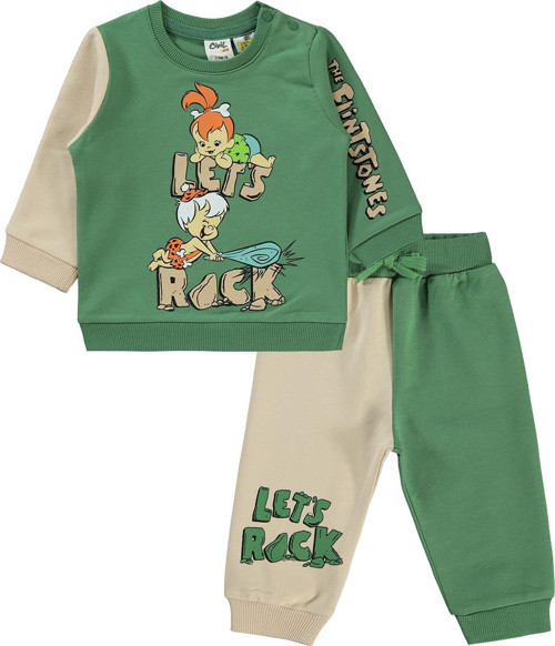 The Flintstones Erkek Bebek Takım 6-18 Ay Haki