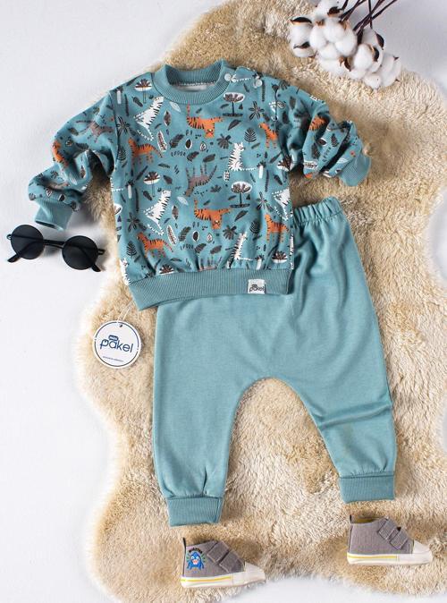 Erkek Bebek 2'li Takım 6-18 Ay Yeşil