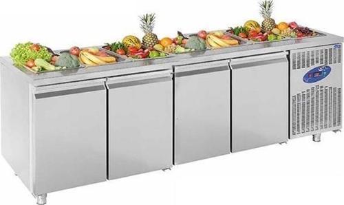 CSA Karacasan  632 Lt Dört Kapılı 700'Lük Havuzlu Saladbar Buzdolabı(430 Çelik)