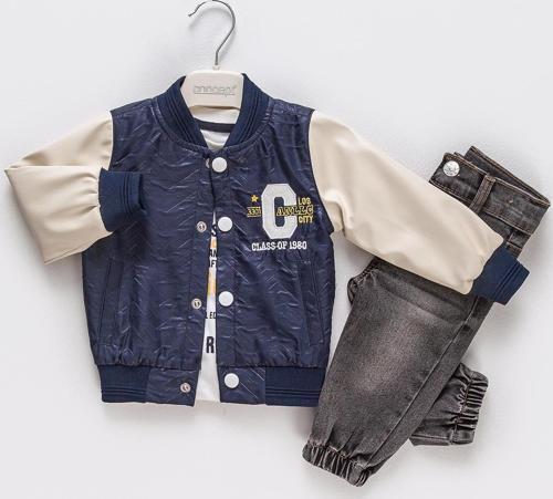 Erkek Bebek 3'lü Takım 6-18 Ay Lacivert